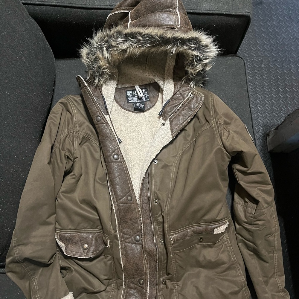Kuhl Brown Ski & Snow Jacket with Faux Fur Trim